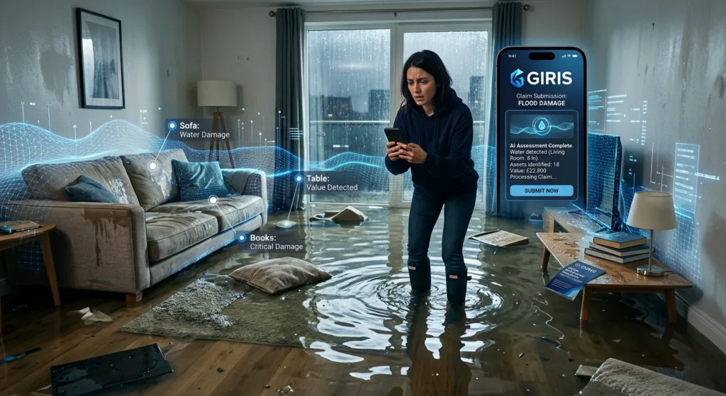 Image of a flood in an appartment